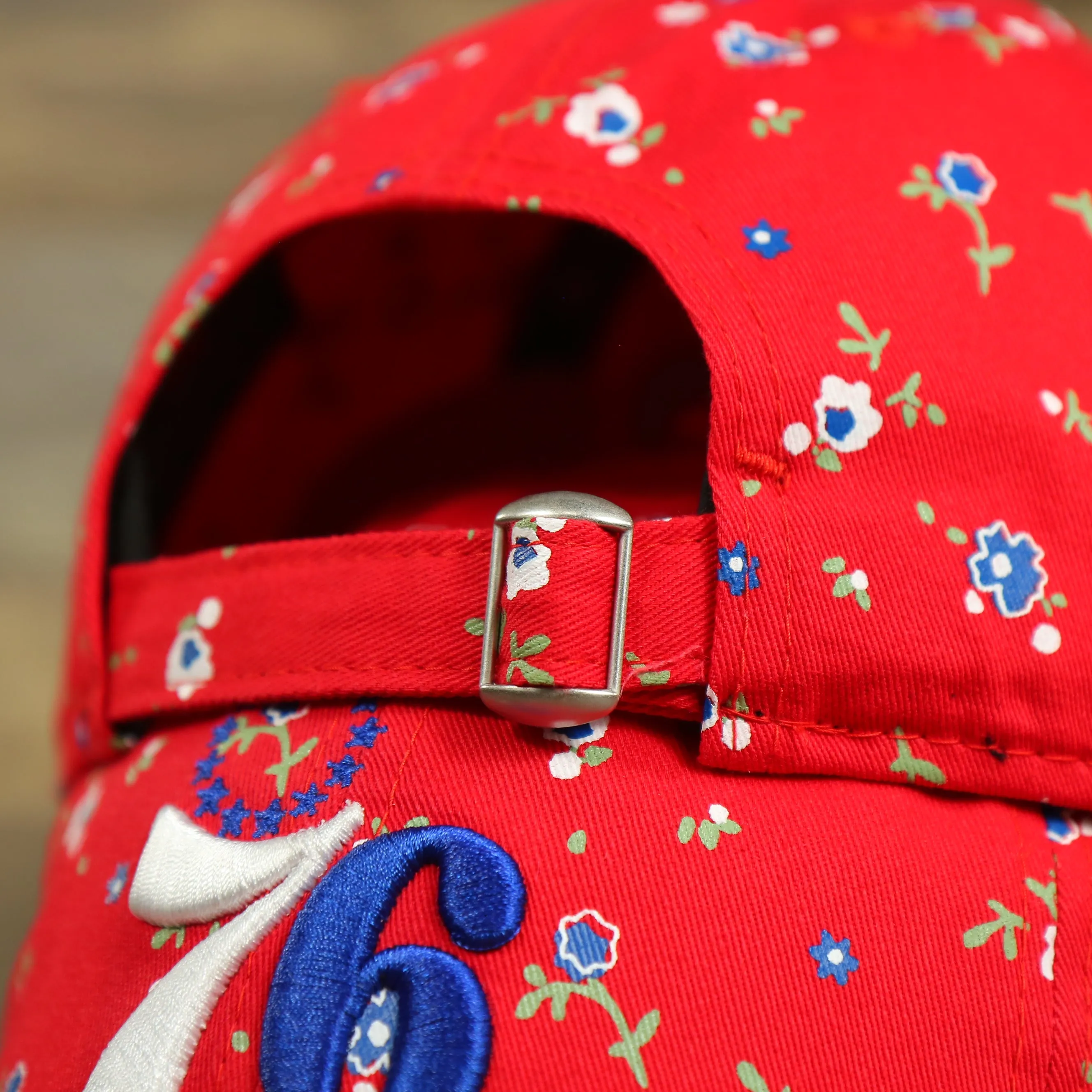 Philadelphia 76ers Ladies Floral Bloom Micro Flower Pattern 9Twenty Dad Hat | Womens Floral 76ers Hat