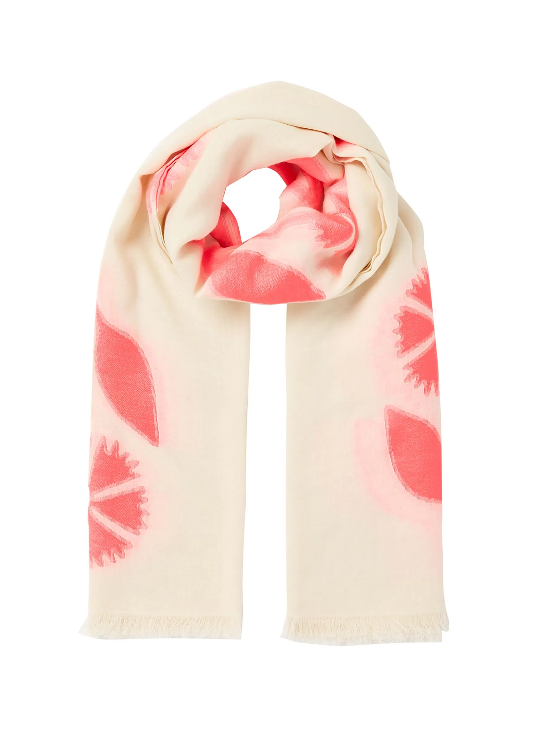 Pink Jacquard Scarf