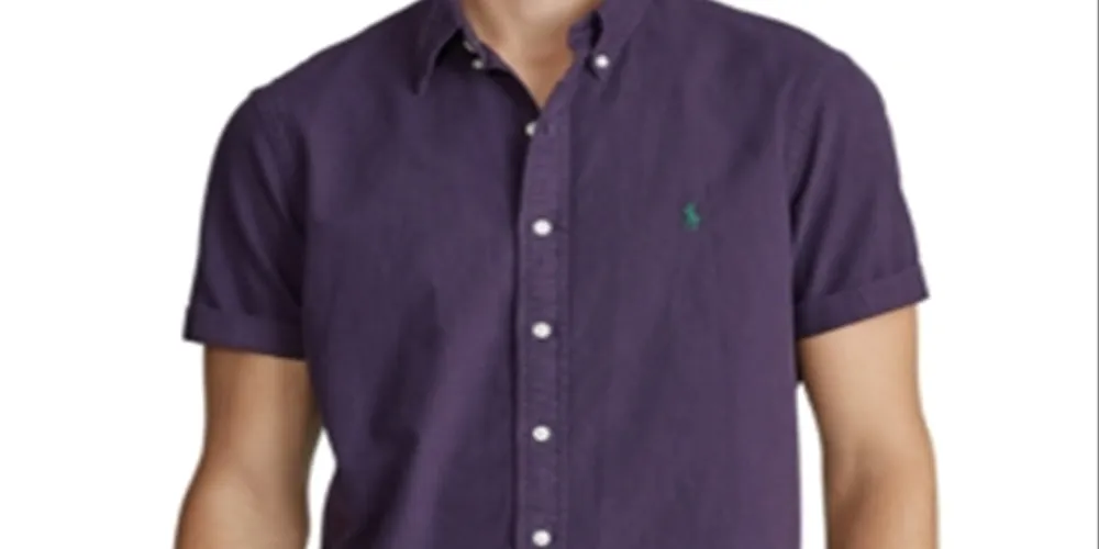 Polo Ralph Lauren Men's Oxford Shirt Purple Size Small