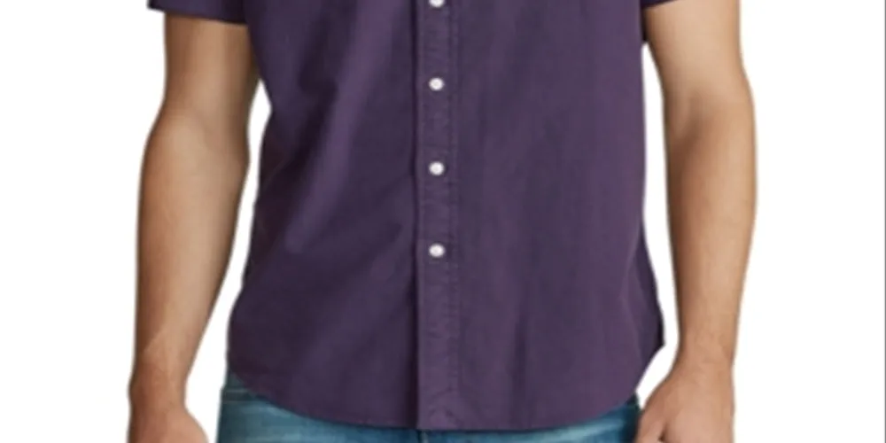 Polo Ralph Lauren Men's Oxford Shirt Purple Size Small