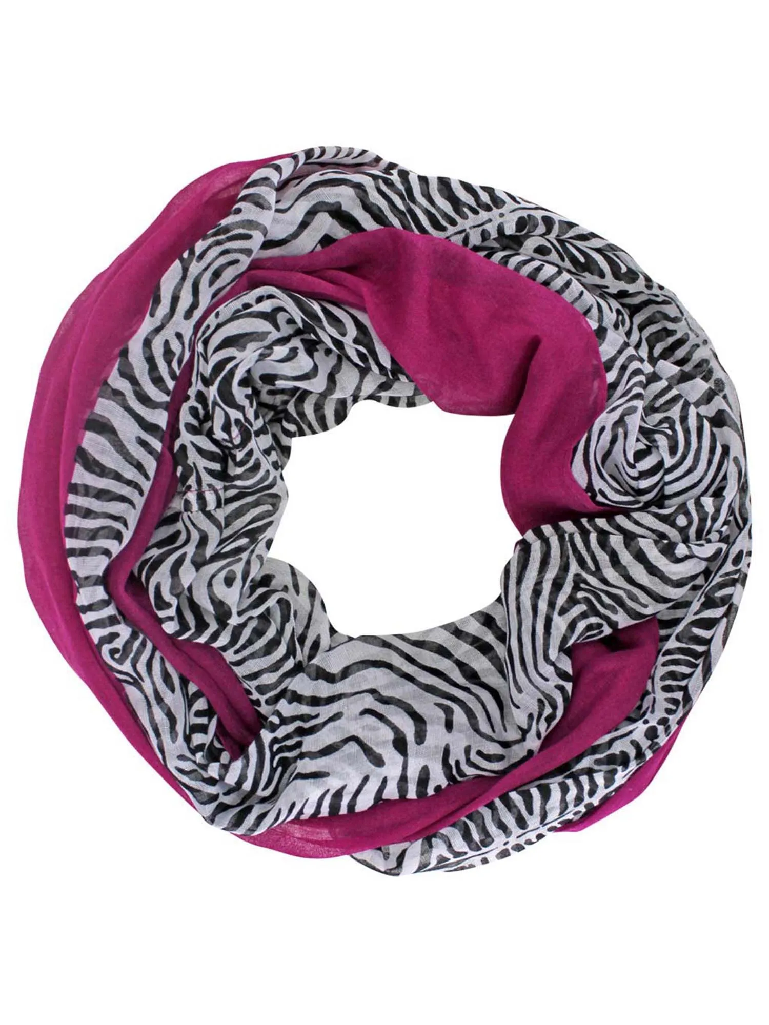 Purple Two-Tone Zebra Infinity Scarf