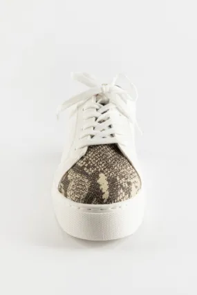 Qupid Animal Print Lace Up Sneaker