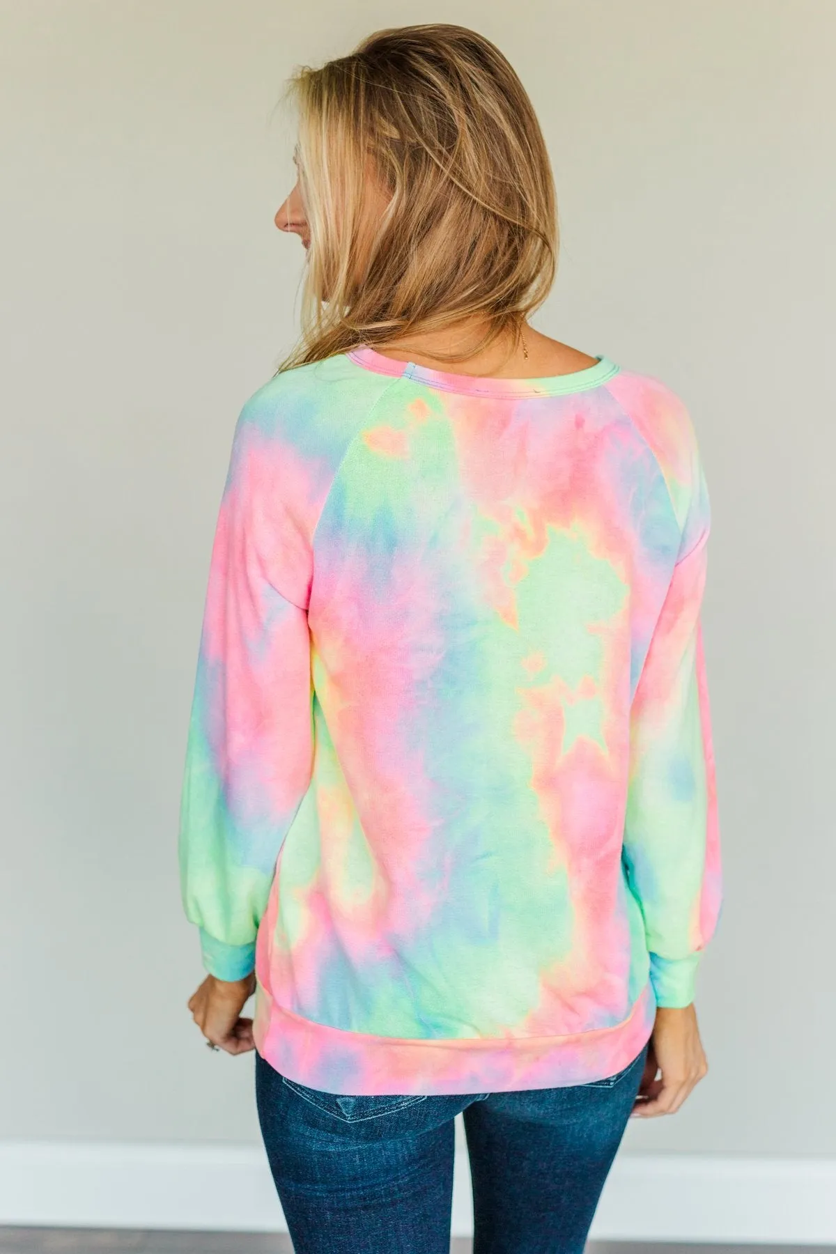 Radiant Smiles Tie-Dye Lounge Top- Rainbow