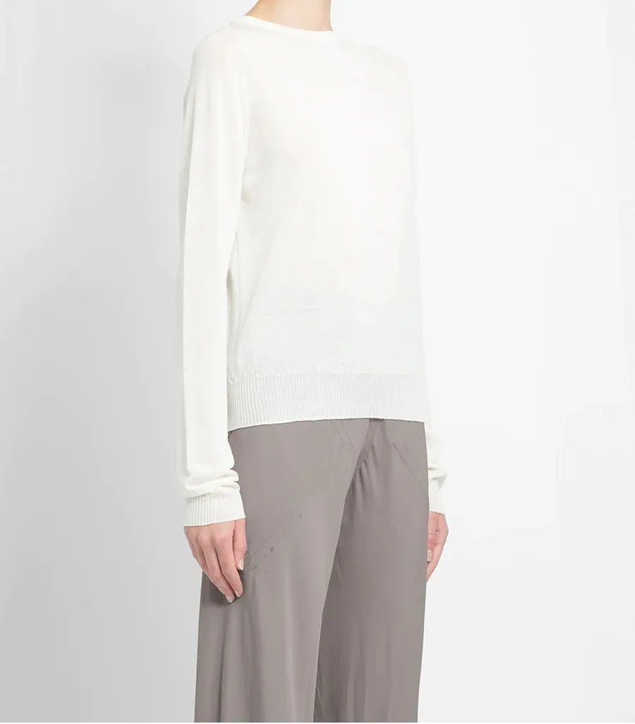 RICK OWENS  |Wool Long Sleeves Elegant Style V-neck & Crew neck