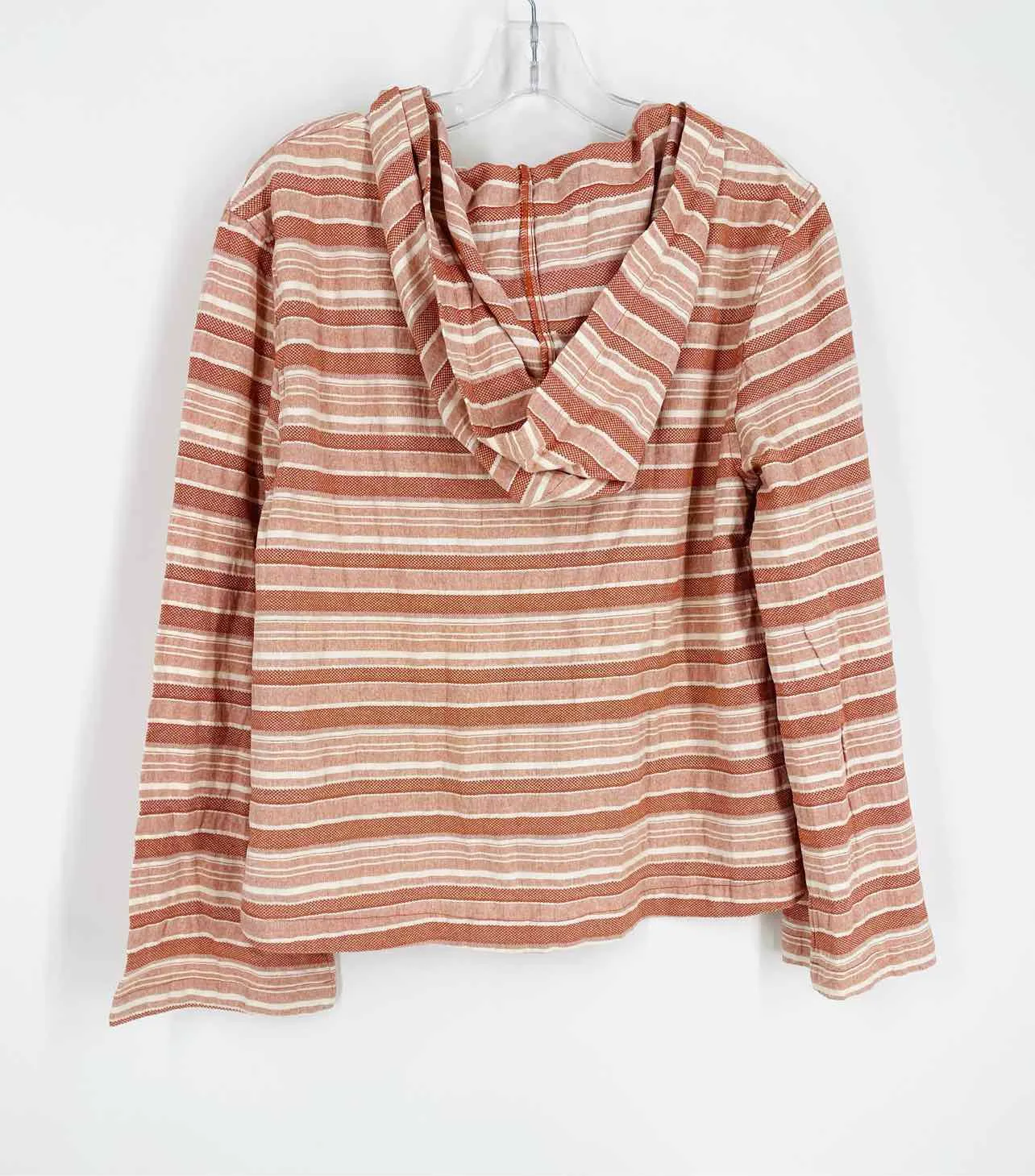 Roxy Size S Orange/Cream Stripe Hooded NEW Pullovers Pullover