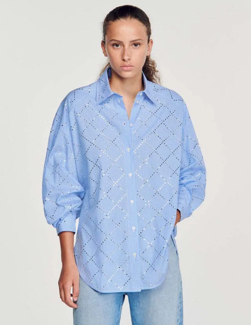 sandro  |Other Plaid Patterns Casual Style Blended Fabrics Bi-color