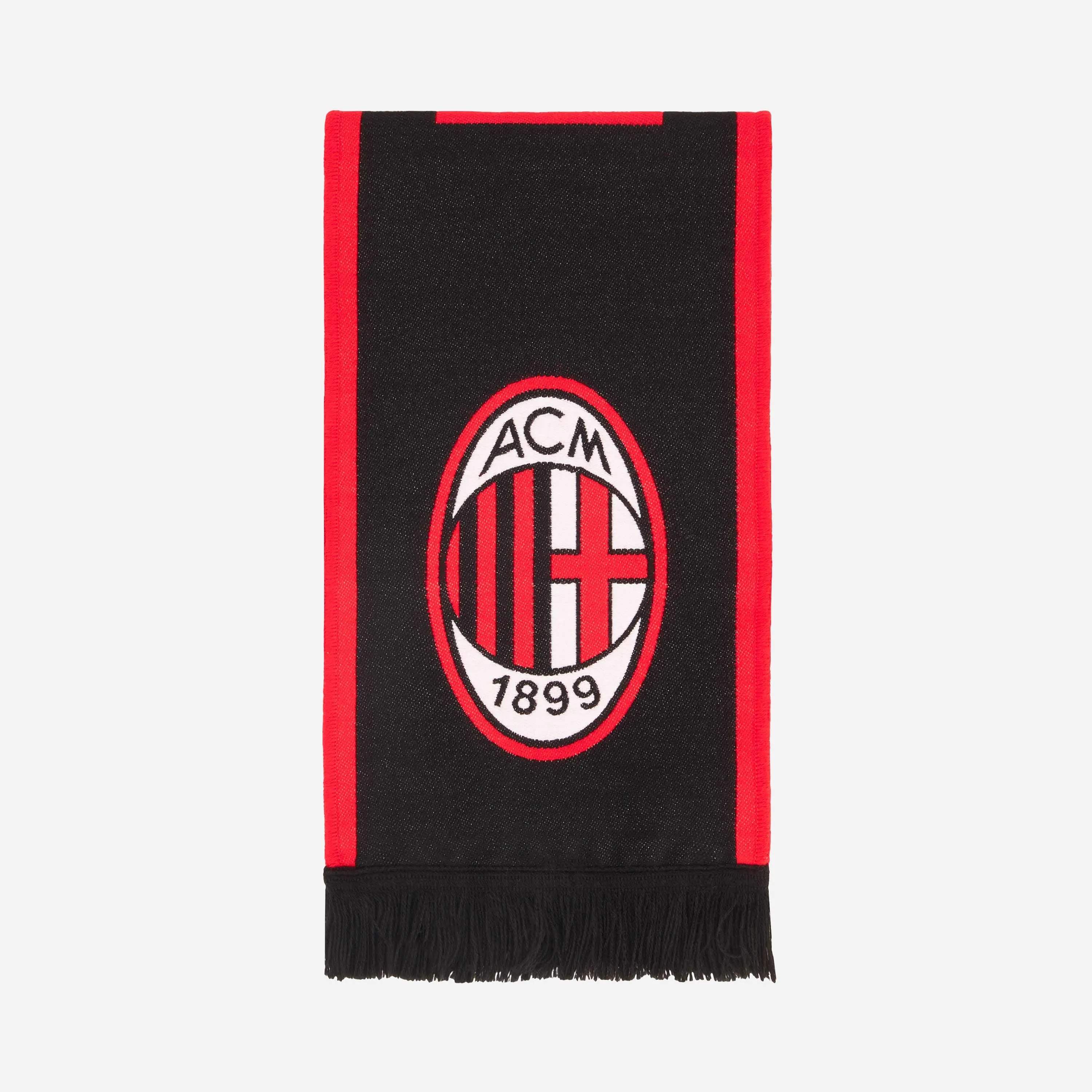 SCIARPA MILAN CON LOGO E SCRITTA