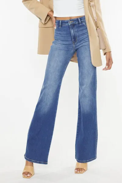 Selena High Waist Gradient Flare Jeans