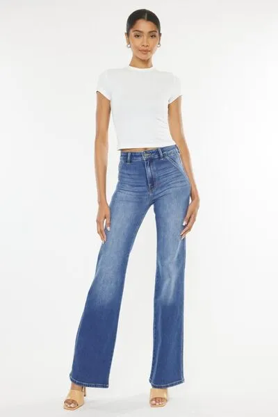 Selena High Waist Gradient Flare Jeans