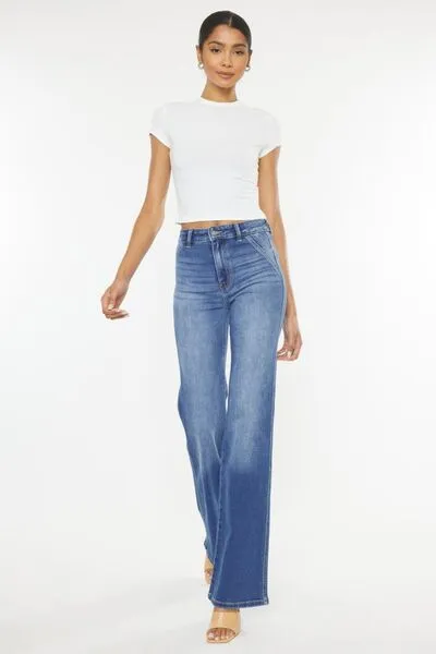 Selena High Waist Gradient Flare Jeans