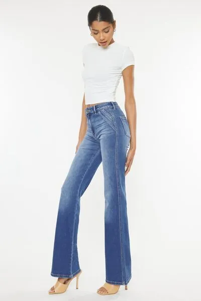 Selena High Waist Gradient Flare Jeans