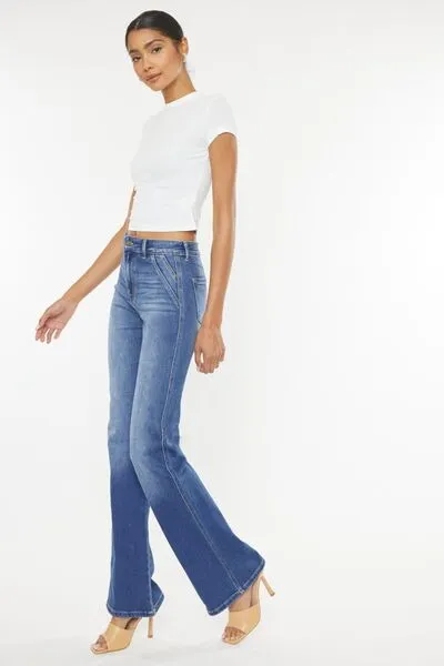 Selena High Waist Gradient Flare Jeans