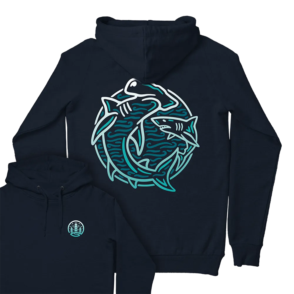 Shark Scene Hoodie / Back Print