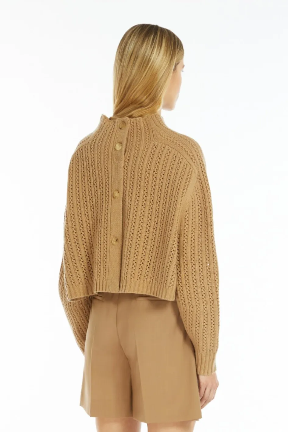 Short Wool-Cashmere Sweater