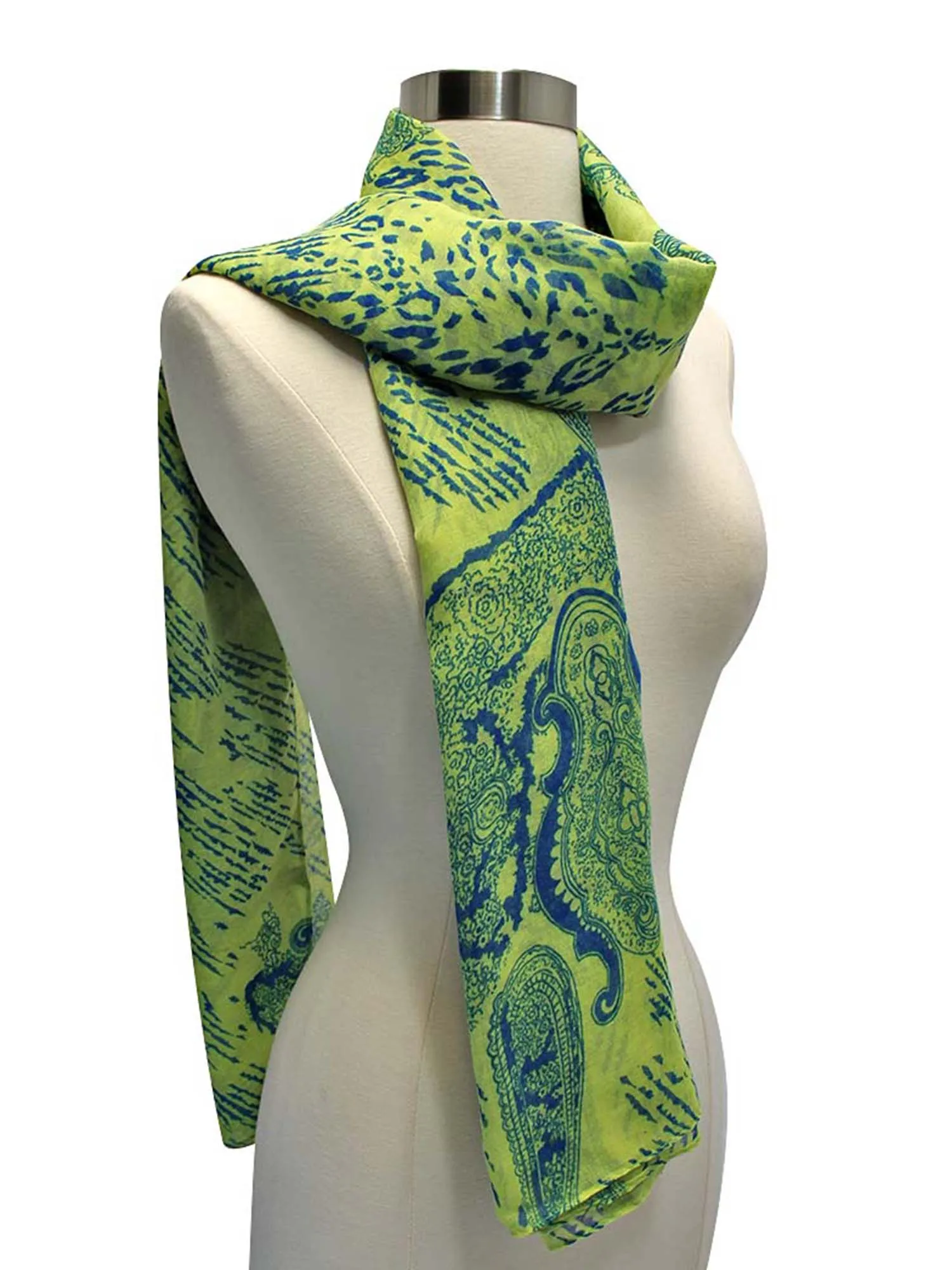 Silky Regal Print Scarf Shawl