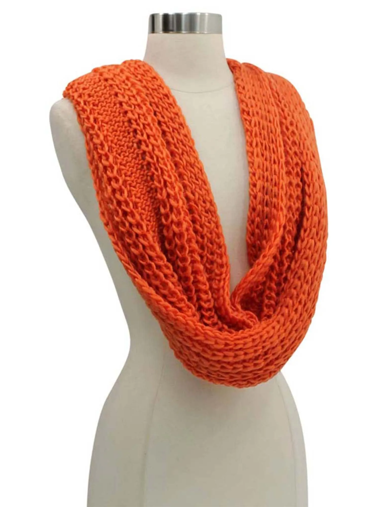 Simple Chunky Knit Unisex Winter Infinity Scarf