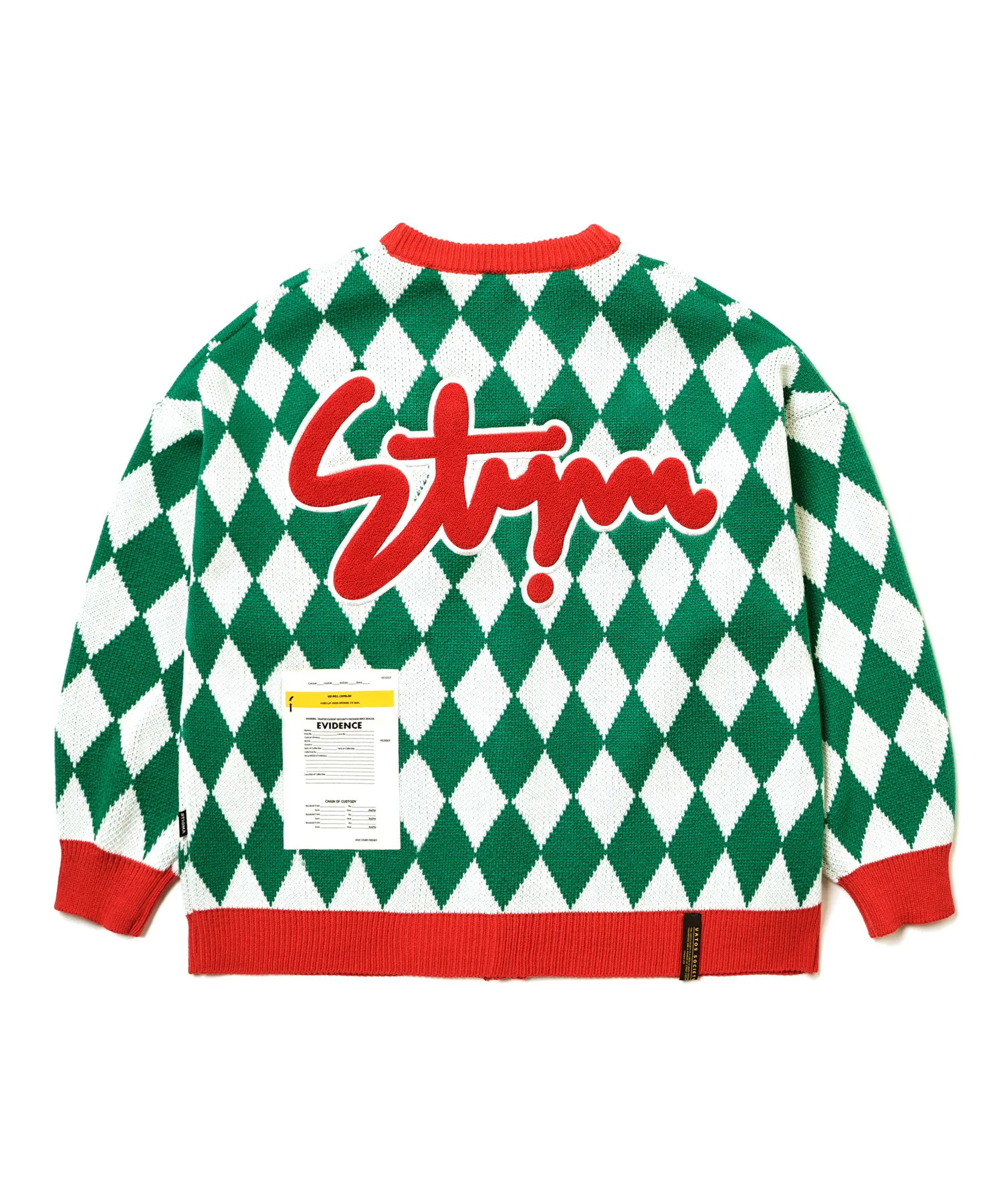 STIGMA  |[ STIGMA ]★22 ARGYLE OVERSIZED KNIT CARDIGAN