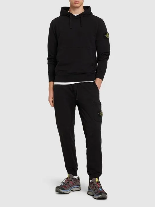 STONE ISLAND  |Long Sleeves Plain Cotton Bridal Logo Outlet Sweatshirts