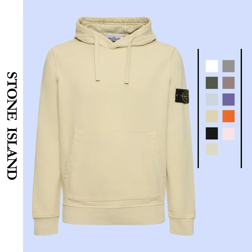 STONE ISLAND  |Long Sleeves Plain Cotton Bridal Logo Outlet Sweatshirts