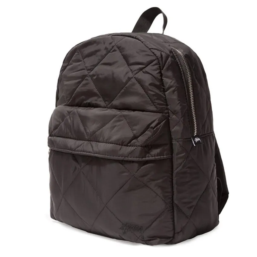 STSSY BARRIERS QUILTED BACKPACK // BLACK