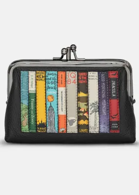 Succubus Bags Books Bookworm Frame Leather Wallet Black