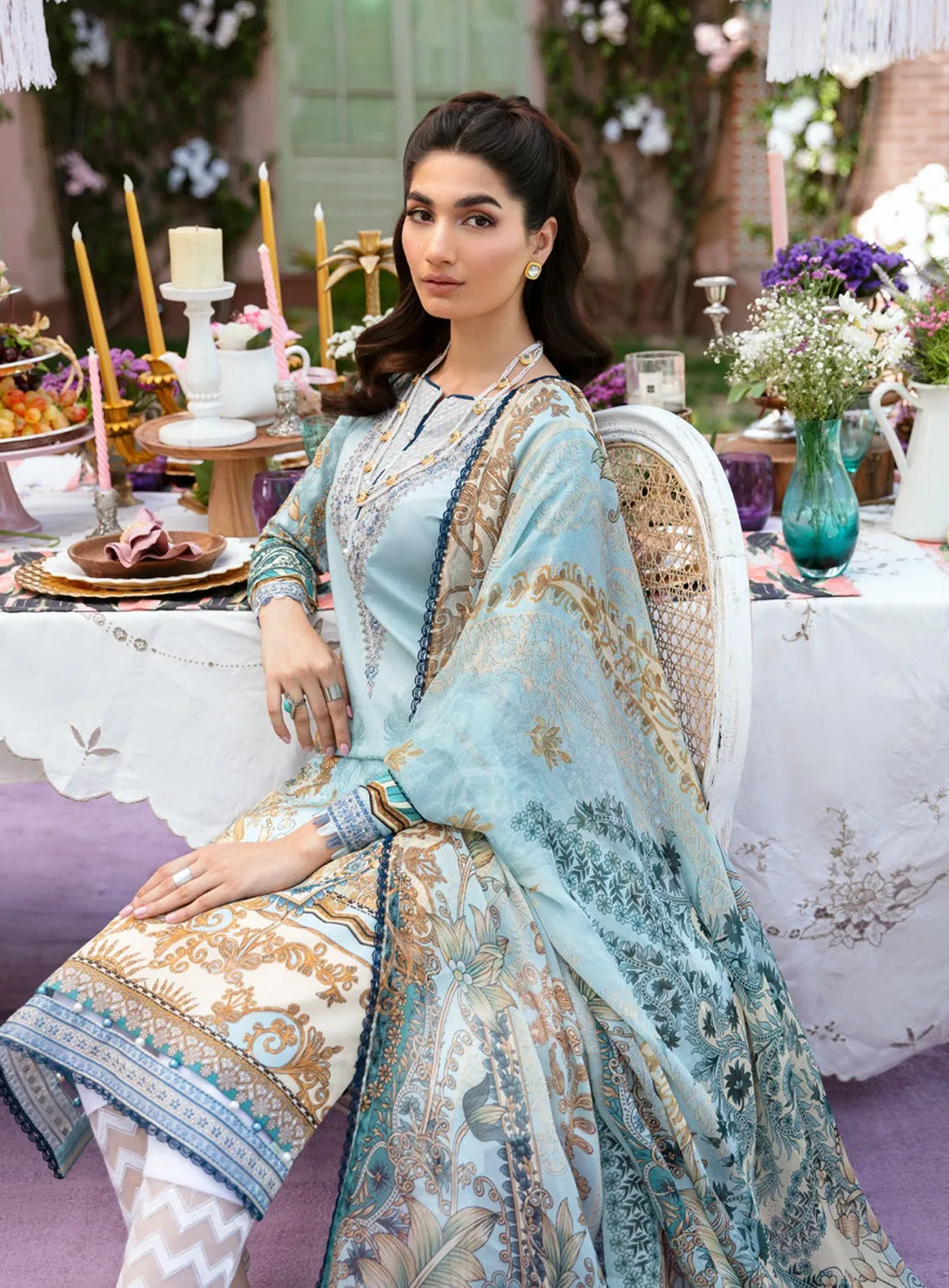 Summer Glow By Gulaal Embroidered Lawn 3 Piece Unstitched Suit GL24SG D-02 AMAYRAH