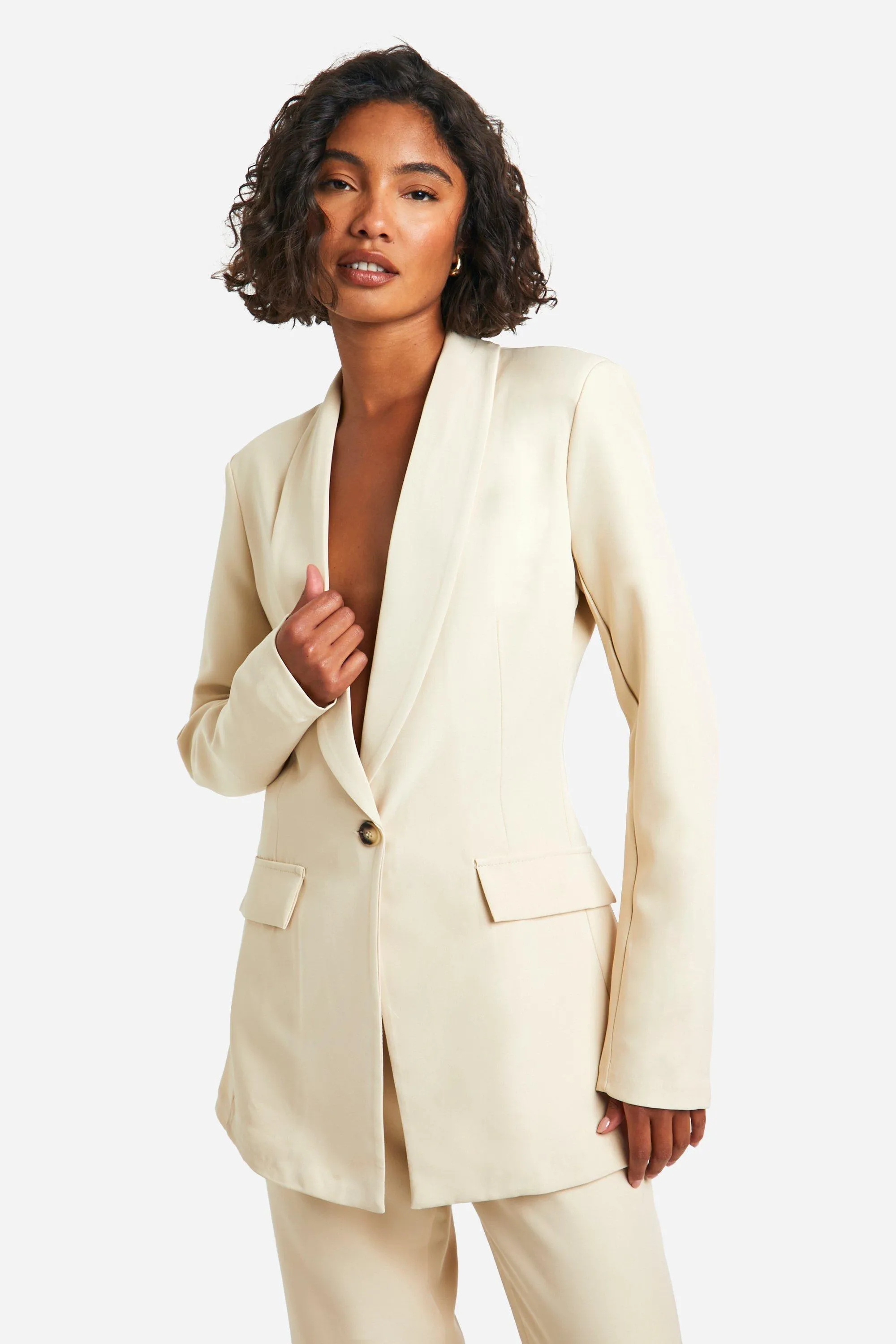 Tall Woven Tailored Fitted Blazer