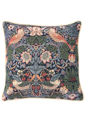 Tapestry Bags Morris Strawberry Thief Cushion Cover Blue