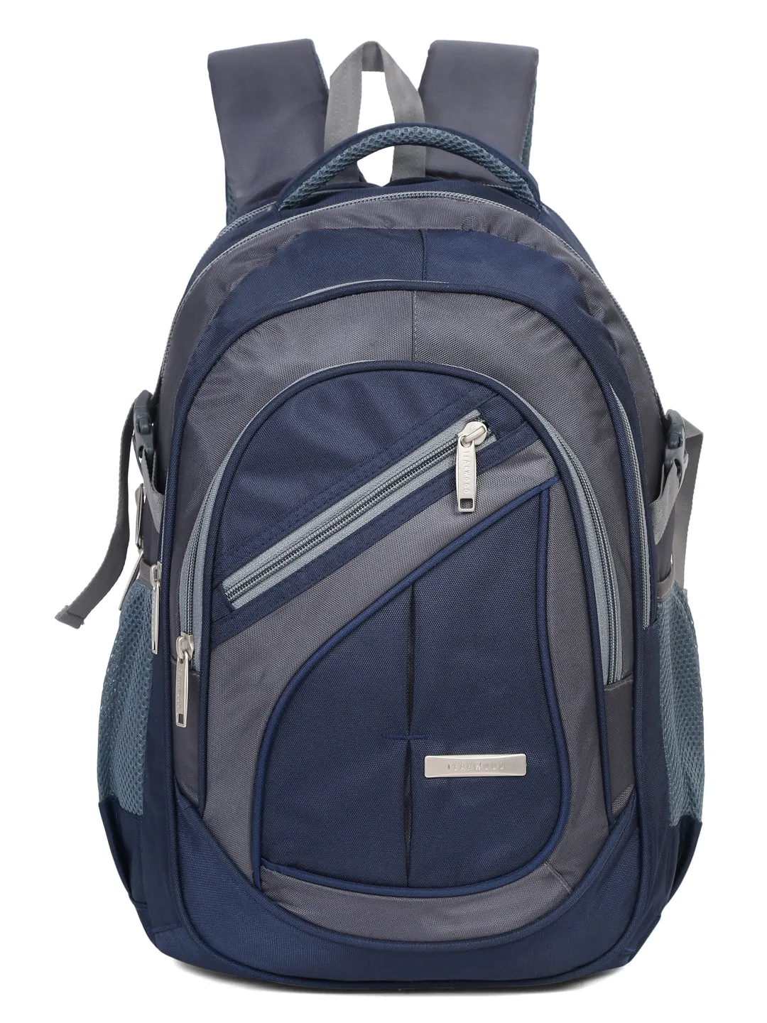 Teakwood Leather Unisex Solid Navy Blue 34L Medium Backpack