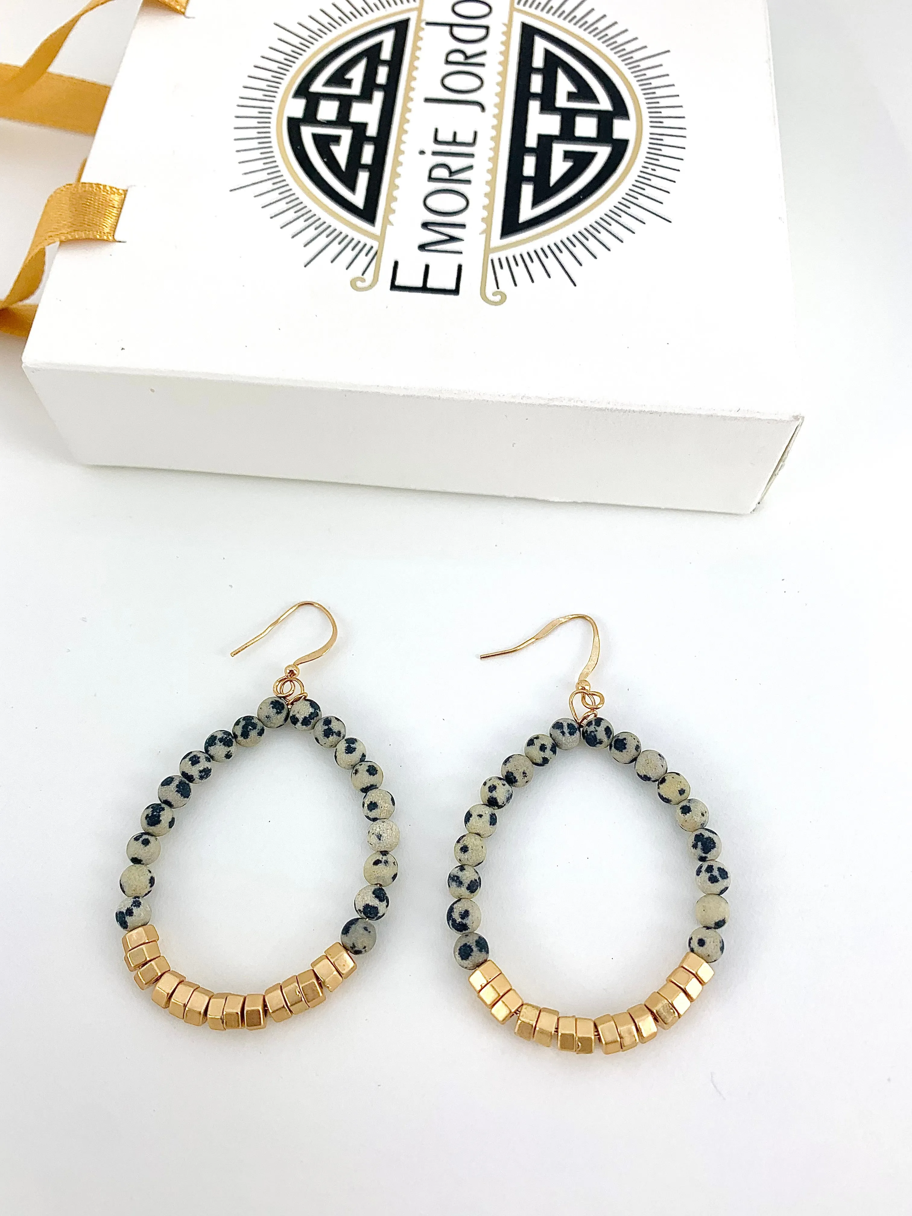 Tear Drop Stone Earrings