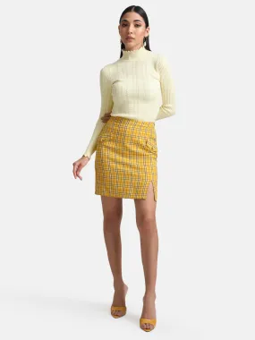 Textured Pullover With Scalloped Edges