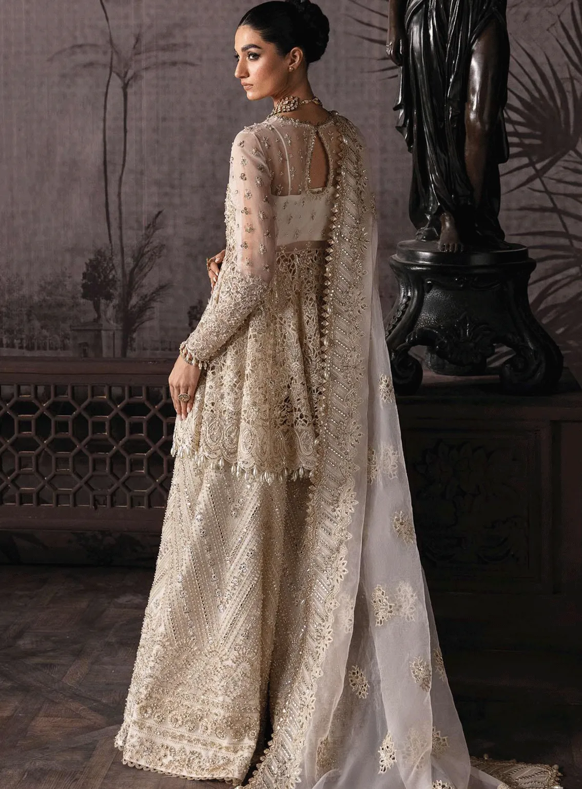 The Brides Edit By Afrozeh Embroidered Organza Unstitched 3 Piece Suit - AFR23BE AFB-V1-588 HELENA