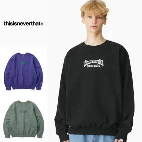 thisisneverthat  |Unisex Street Style Long Sleeves Logo Sweatshirts