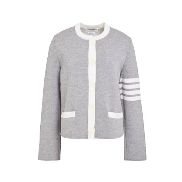 THOM BROWNE  |Casual Style Wool Nylon Long Sleeves Plain Elegant Style