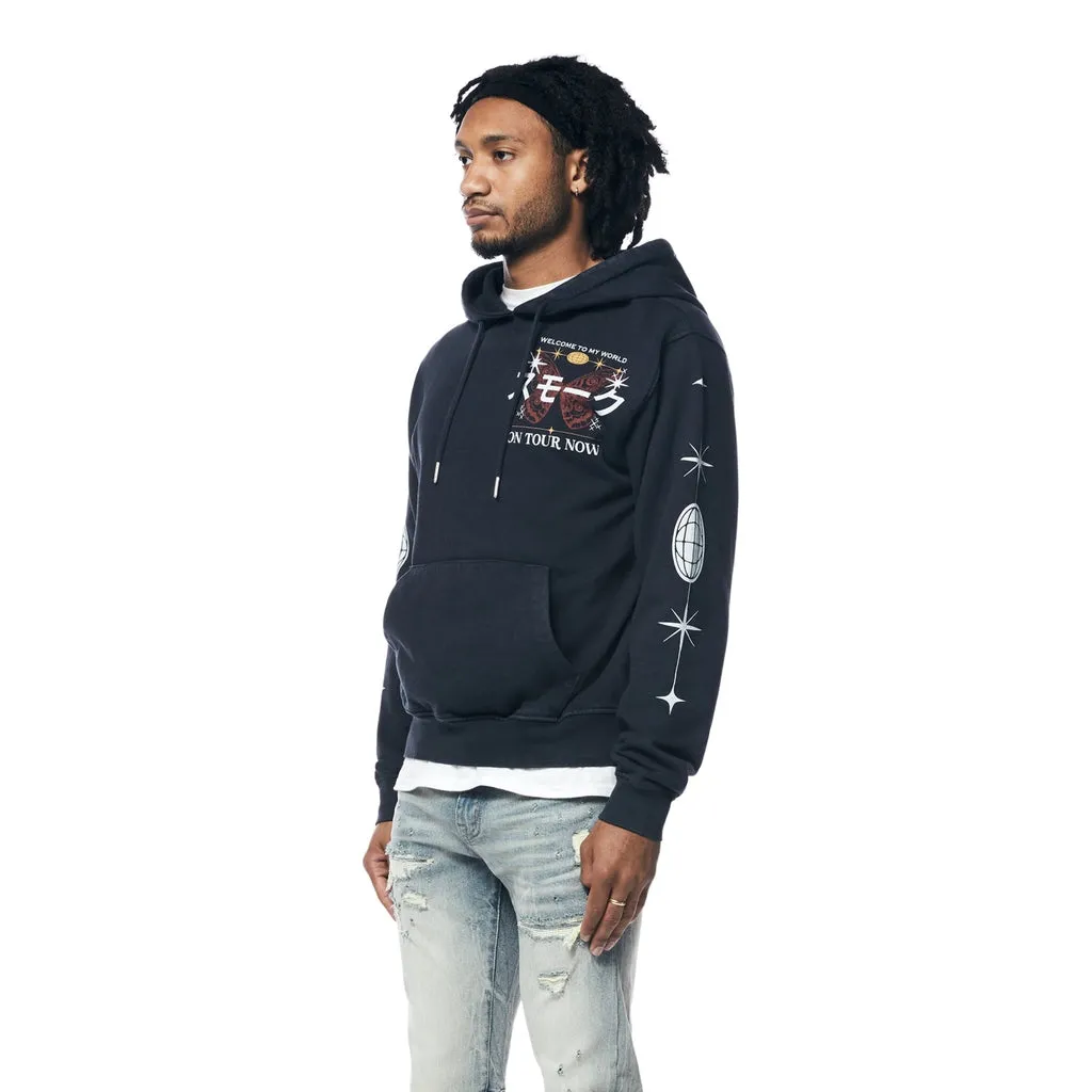 Tour Graphic French Terry Pullover Hoodie - Navy