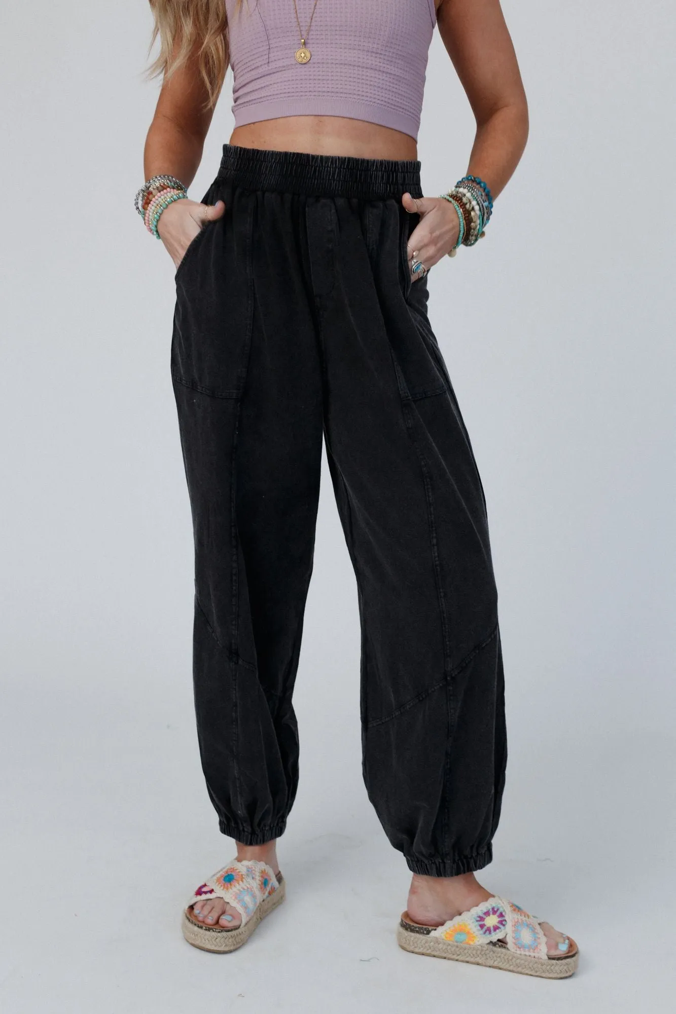 Tranquil Tide Jogger Pants - Black