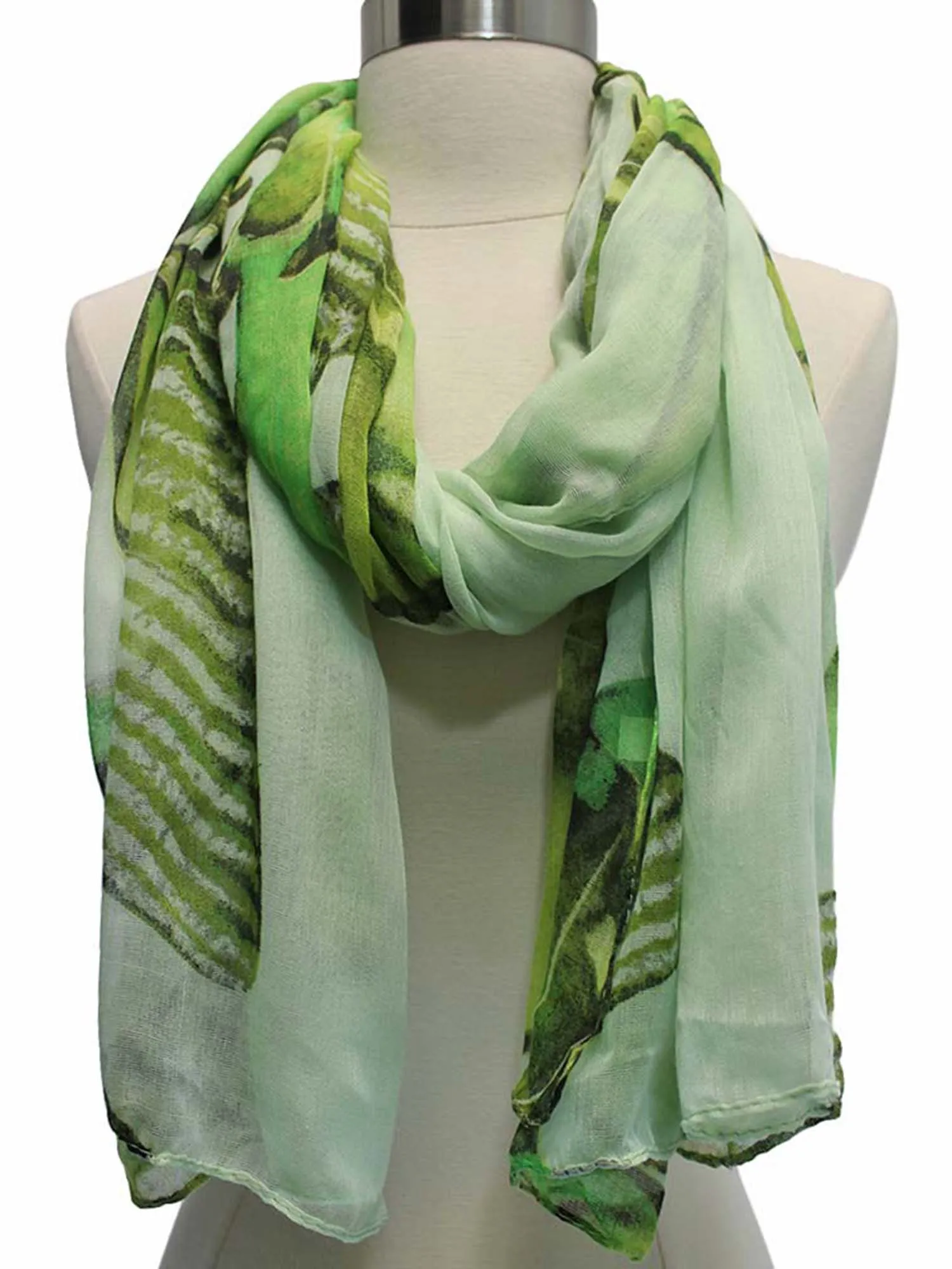 Tropical Floral Print Scarf Wrap