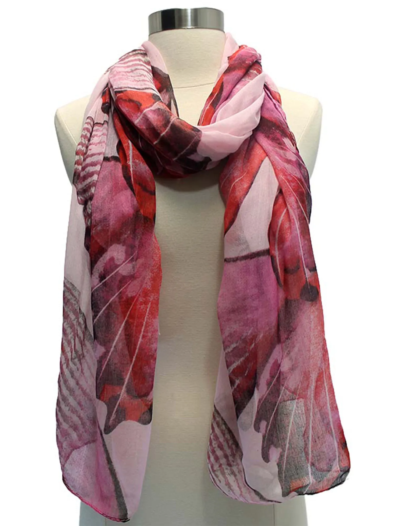 Tropical Floral Print Scarf Wrap