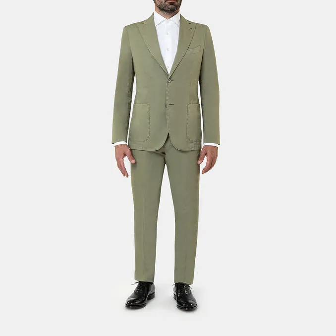 TWILL COTTON SUIT Man Sage green