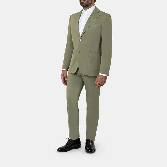 TWILL COTTON SUIT Man Sage green