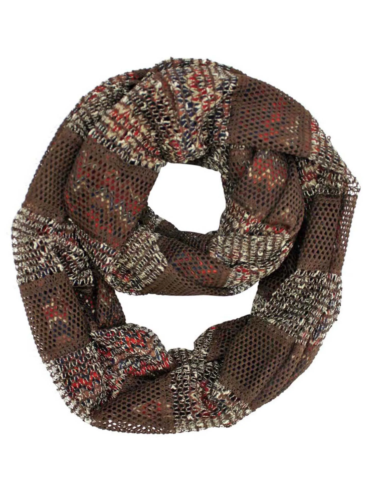 Two-Tone Knit Infinity Scarf