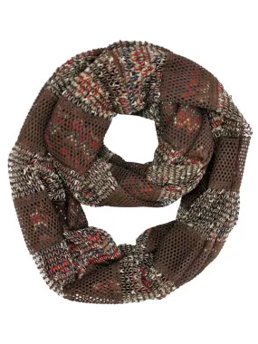 Two-Tone Knit Infinity Scarf