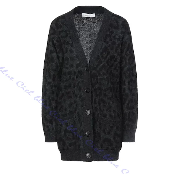 VALENTINO  |Leopard Patterns Casual Style Long Sleeves Office Style