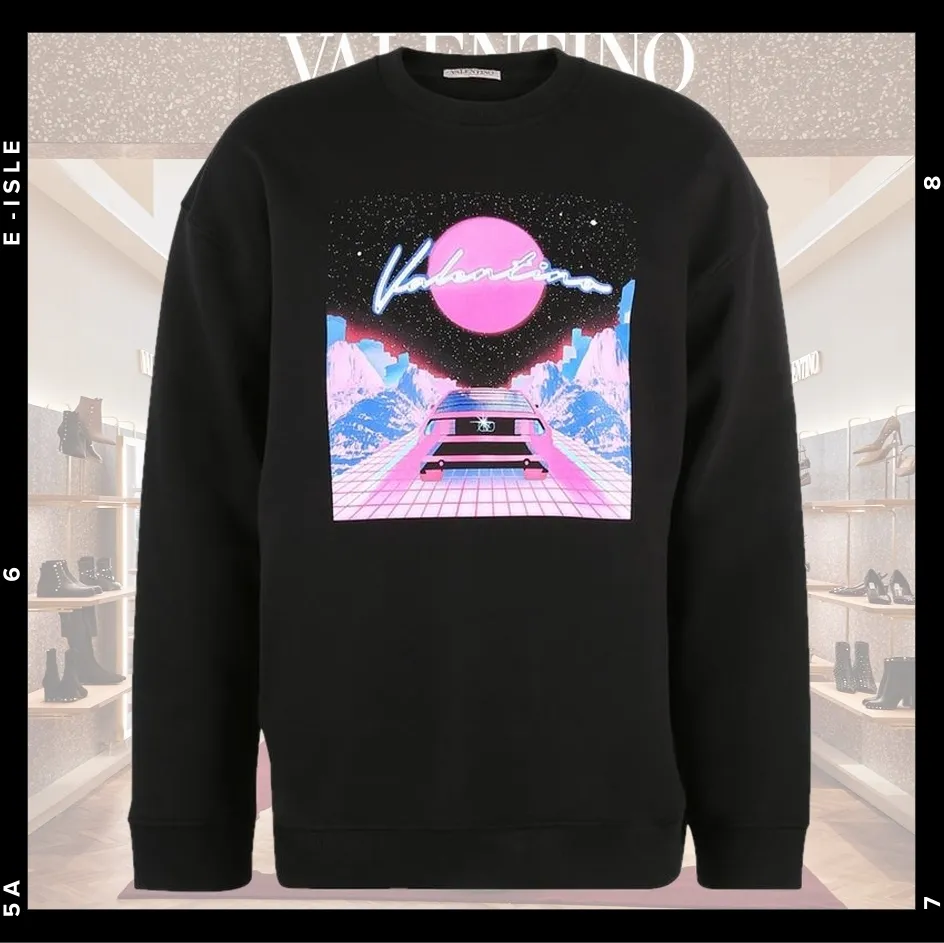 VALENTINO  |Street Style Long Sleeves Cotton Logo Luxury Sweatshirts