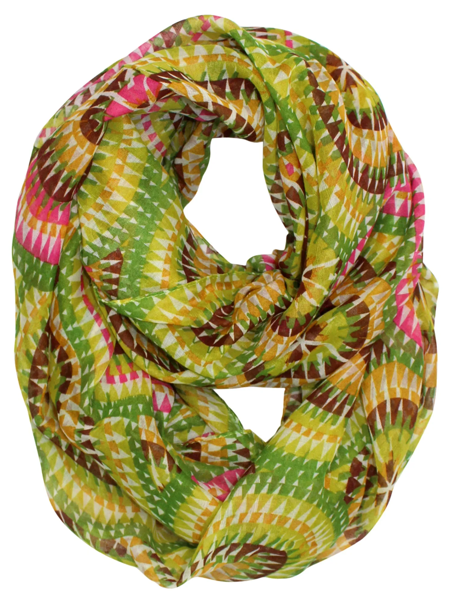 Vivid Kaleidoscope Print Infinity Scarf