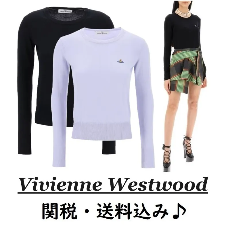 Vivienne Westwood  |Long Sleeves Cotton V-neck & Crew neck