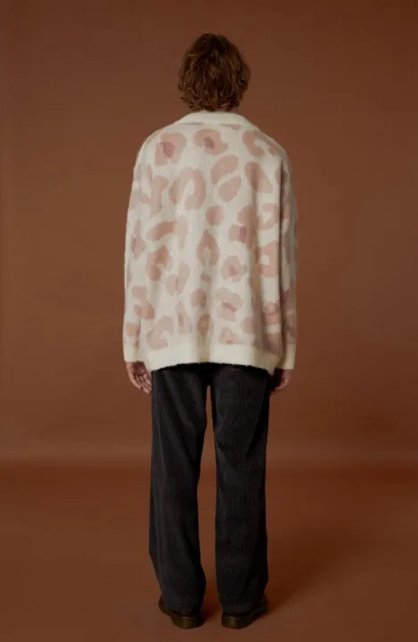 Wai Kei  |Leopard Patterns Unisex Long Sleeves Oversized Cardigans