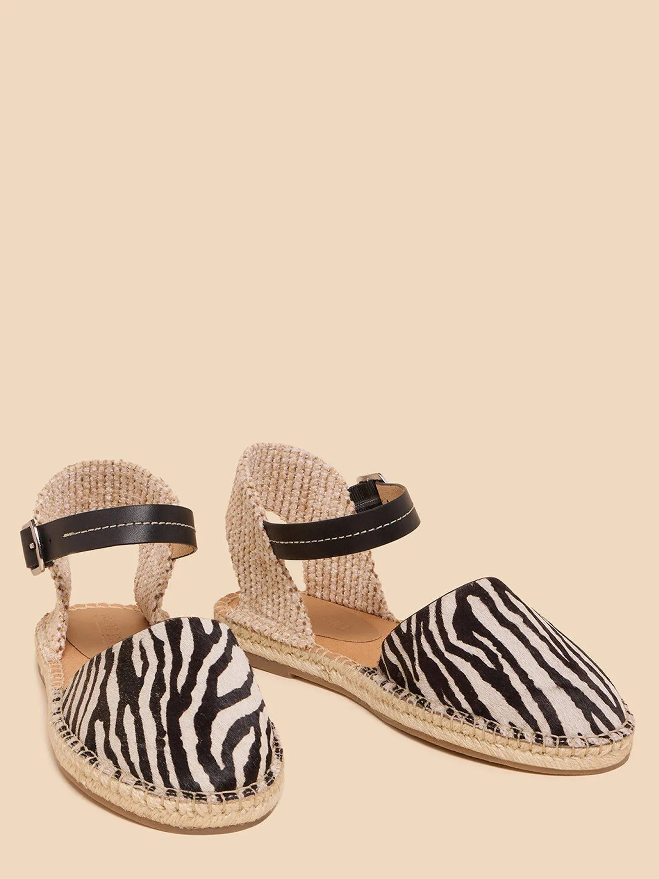 White Stuff Buttercup Leather Espadrille - Black