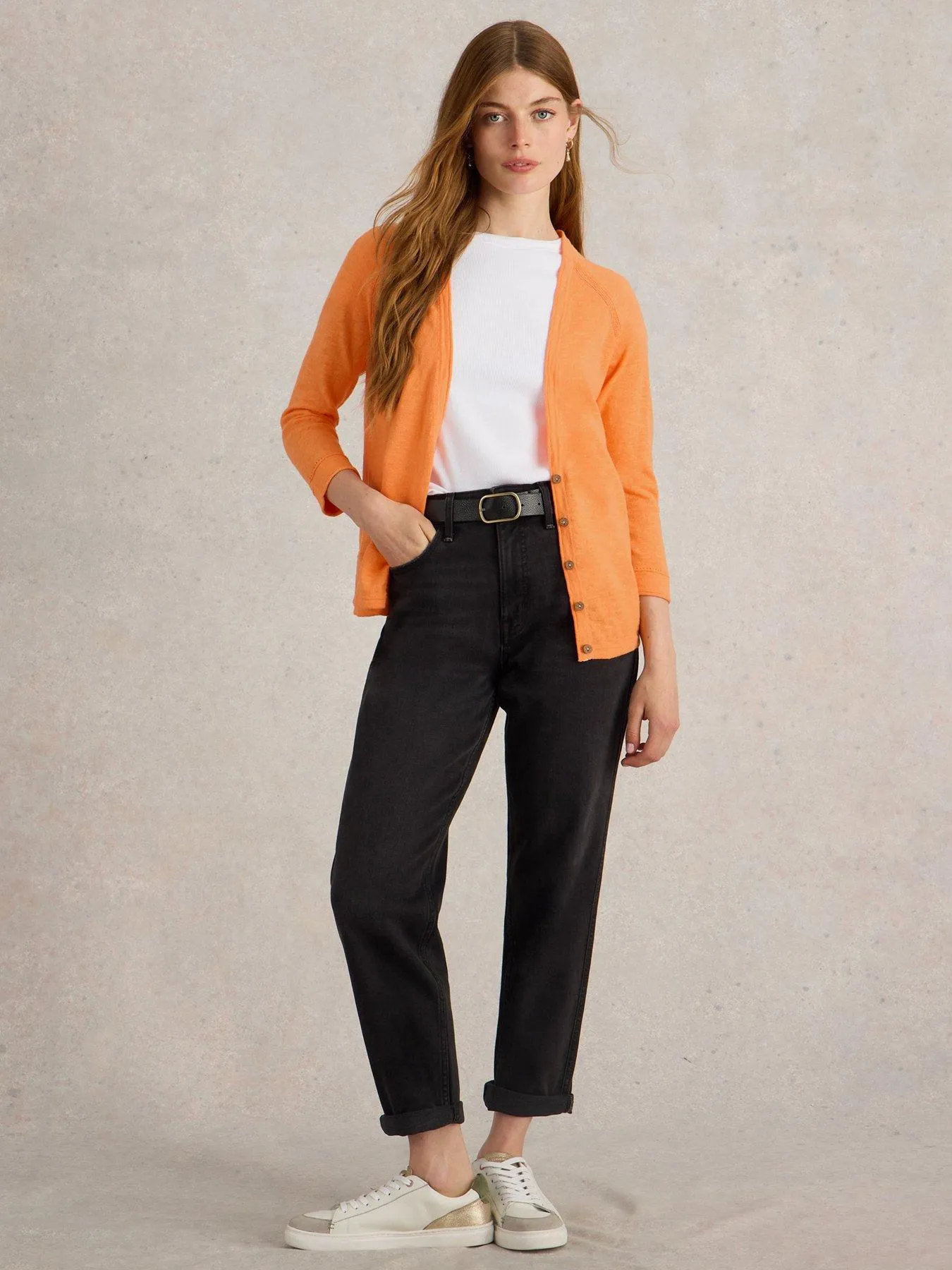 White Stuff Naria Cardigan- Orange