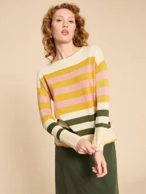 White Stuff Oliver Stripe Jumper - Beige